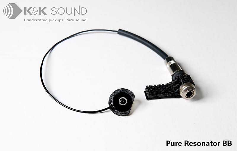 K&K Sound Pure Resonator Biscuit Bridge BB Pickup - Black image 1