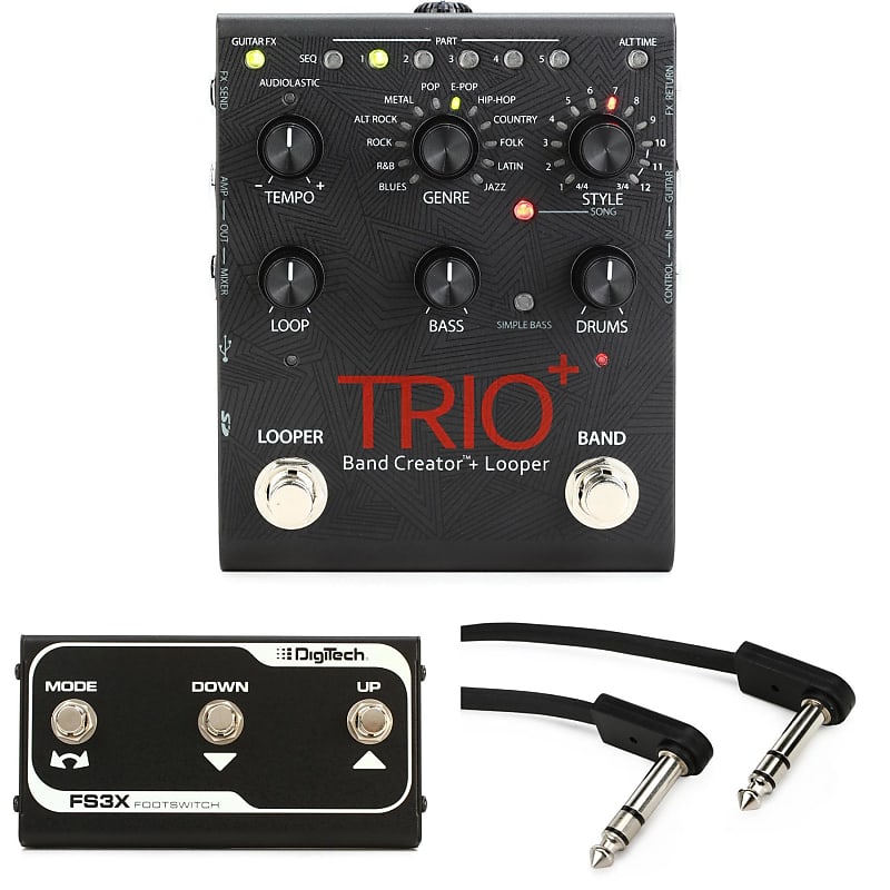 DigiTech TRIO Plus Band Creator + Looper w/ FS3X 3-Button
