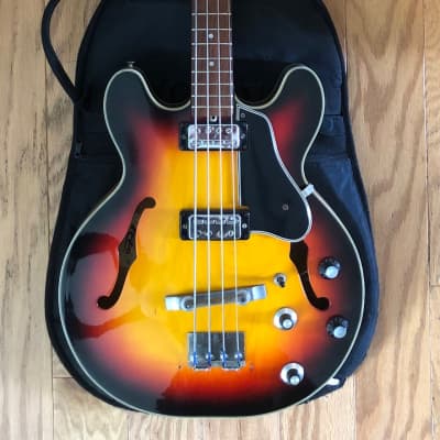 Vintage 1960's Kapa Semi-Hollow Electric Bass Guitar for sale