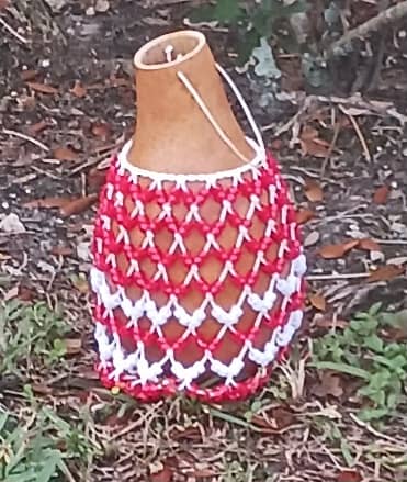 Sekere (medium-small Yoruba-style netted gourd rattle) | Reverb