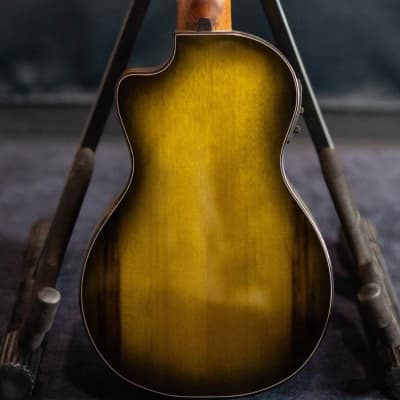 Breedlove Lu'au Concert CE Acoustic-electric Ukulele - Olive Burst Myrtlewood - Discontinued Model image 5