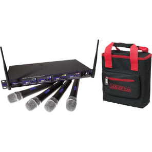 VocoPro UHF-5800-4PLUS 4-Mic Wireless System with Bag - Band 4