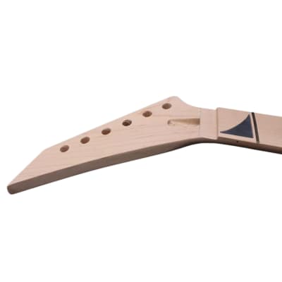 Jackson Style Reverse Headstock 24 Fret Guitar Neck - Maple & Maple image 2