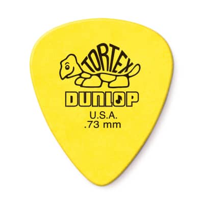 Dunlop Tortex Standard Pick .73mm, Yellow (12-Picks pack) image 1
