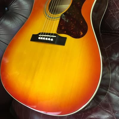 Epiphone 1963 EJ-45 FC 2014 Cherry Sunburst, full set up | Reverb