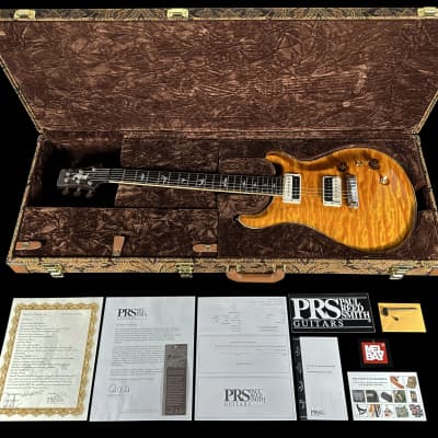 2013 Paul Reed Smith PRS DC245 Ted McCarty Signature Private Stock w 1-Piece Quilt Top & Solid Brazilian Neck ~ Santana Yellow image 12