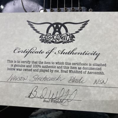Iverson Brad Whitford’s Aerosmith, "Get A Grip" Stratocaster.  Authenticated! Autographed! (#85) 199 image 5