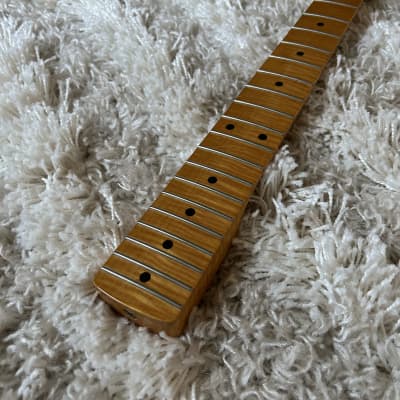Musikraft Fender Licensed Strat Neck Insane Flame w/ Brass Nut Ready to Install image 2