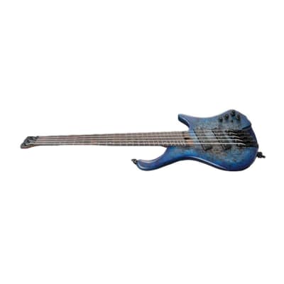 Ibanez EHB Ergonomic Headless Bass 5-String 24 Frets Electric Guitar (Right-Hand, Pacific Blue Burst Flat) image 3