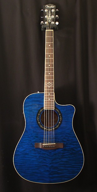 Fender T-Bucket T-300CE TBL Blue with hard shell case