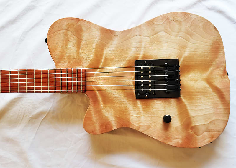 Left Hand - Baritone -Dood Craft Guitars - The Essie 28 -  Natural Amber image 1