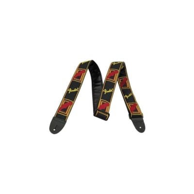 FENDER Strap Black Yellow Red Tracolla per Chitarra for sale
