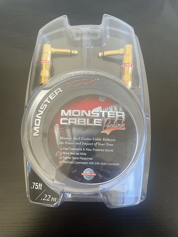Monster Monster Cable - 0.75 Ft - Right Angle Patch Cable- | Reverb