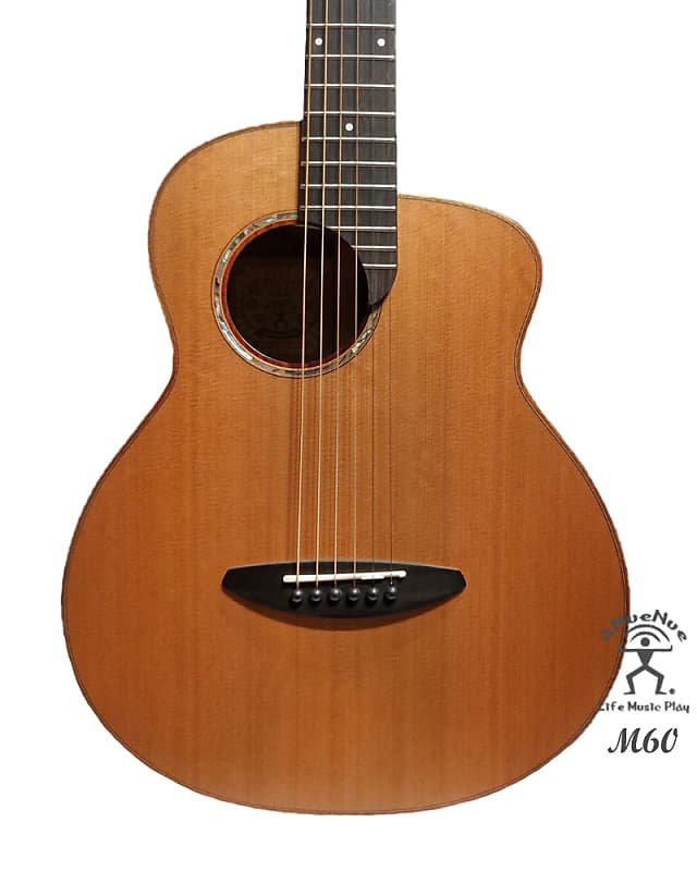 aNueNue M60 Solid Cedar & Rosewood Acoustic Future Sugita Kenji design Travel Size Guitar image 1