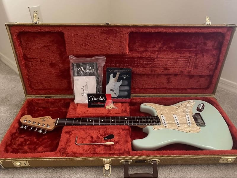 Fender American Standard Stratocaster - Sky Blue! Rosewood Neck w. Fender Custom '69 pups & Fender Tweed case image 1
