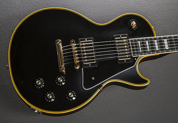 Gibson 1968 Les Paul Custom Reissue Ebony | Reverb