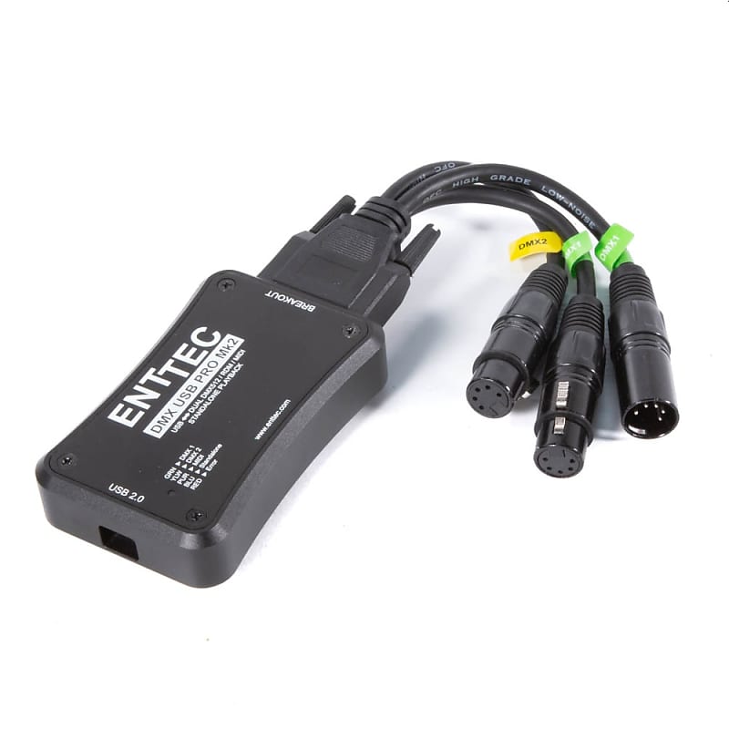 ENTTEC DMX USB PRO MK2 Hardware Interface DMX Breakout & USB Cable