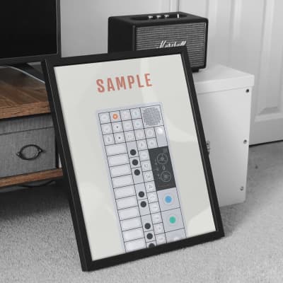 Sample Synthesizer Print - OP-1 Synth, Music Producer Poster, Keyboard Art, Music Studio, A3 Size image 2