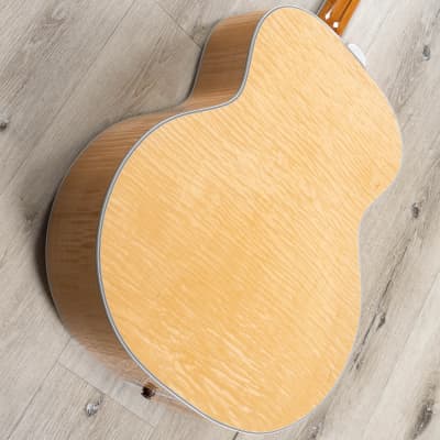 Guild Guitars F-55E Jumbo Acoustic-Electric Guitar, Flame Maple Back & Sides, Natural image 9