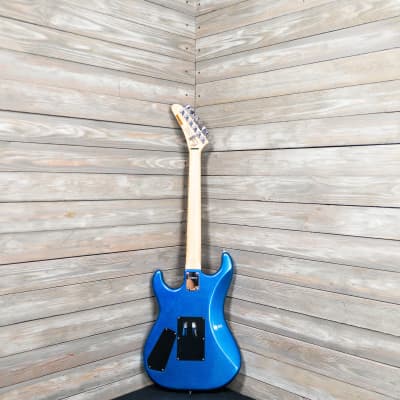 Kramer Baretta "Hot Rod" Electric Guitar  - Blue Sparkle Flames (9014-BO) image 6