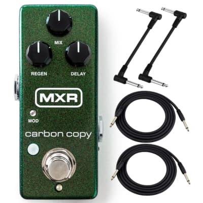 MXR M299 Carbon Copy Mini Analog Delay Effects Pedal with 4 Free Cables