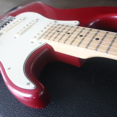 Fender Highway One Stratocaster with Maple Fretboard 2007 - Midnight Wine Transparent - modified image 8