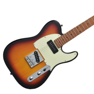 Bacchus BTE-2-RSM/M-3TS Universe Series Roasted Maple Electric Guitar, 3 Tone Sunburst image 2