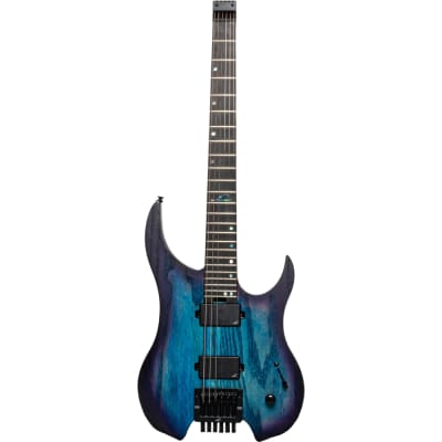 Legator Ghost G6P Headless Guitar, Ebony Fretboard, Cali Cobalt Blue Burst image 1