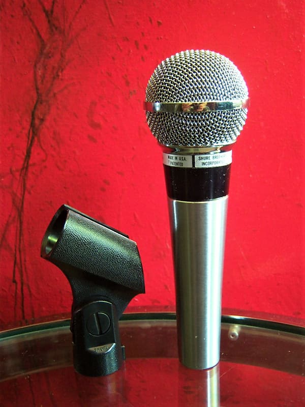 Vintage 1970's Shure 565SD dynamic cardioid microphone Satin