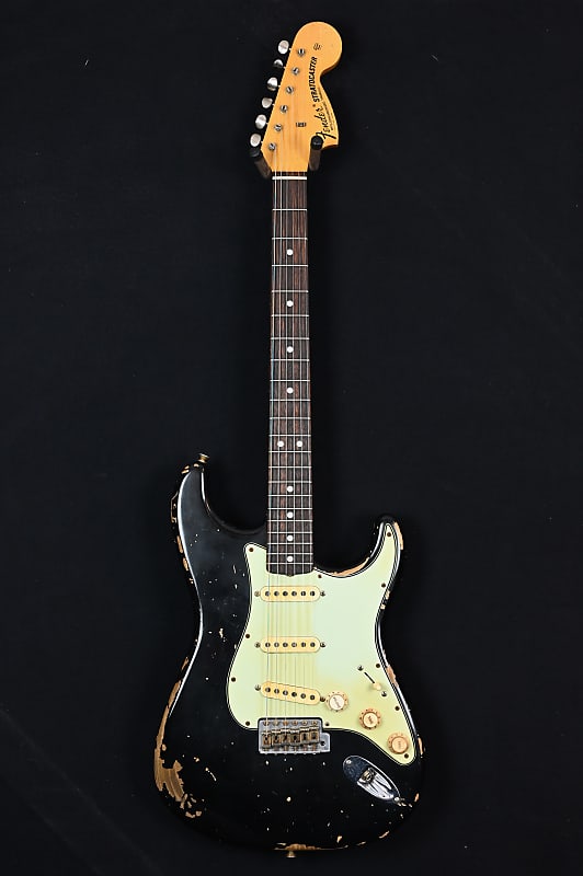 Fender '68 Landau Statocaster Jason Smith Masterbuilt from 2020 in Relic Black with original Hardcase image 1