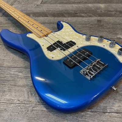 Fender 50th P-Bass Deluxe 4 string Bass - Maple Neck 1995 Trans Blue image 8