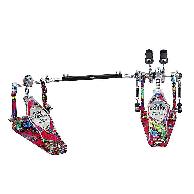 Tama TAMA HP900PWMPR Iron Cobra Power Double Pedal Doppel-Fussmaschine inkl. Case, marble psychedelic image 1
