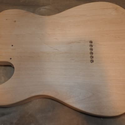 Unfinished Telecaster Body Book Matched Figured Flame Maple Top 2 Piece Alder Back Chambered, P90 Neck Route 3lbs 15.9oz! image 11