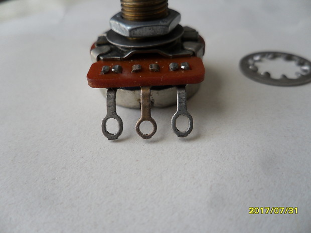 1977 70s CTS potentiometer pot 250k, fender gibson NOS never used 1377737  021857