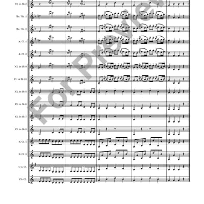 Clarinet Choir Sheet Music: Score and Parts - Gran Partita - Movement 1 (Largo) - WA Mozart, arranged for Clarinet Choir image 15