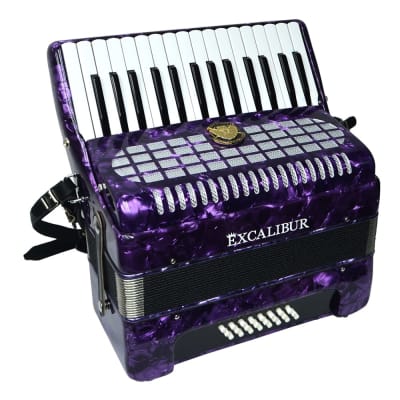 Excalibur Geneva 24 Bass Piano Accordion - Purple image 2