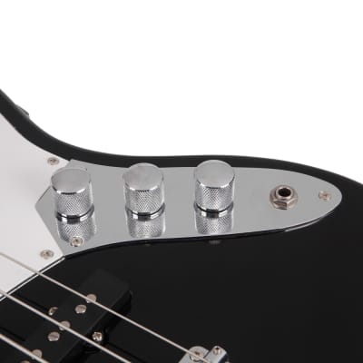 Glarry GJazz Electric Bass Guitar w/ 20W Electric Bass Amplifier Black image 7