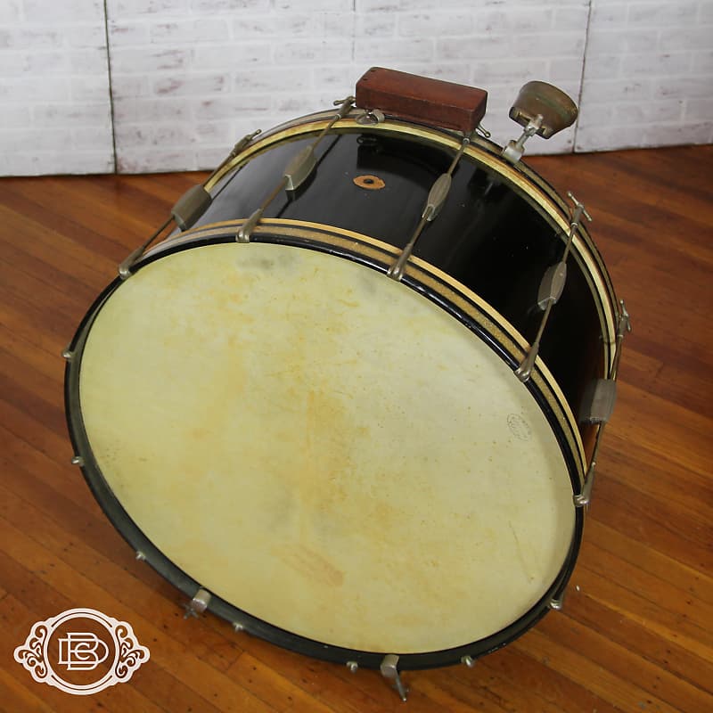 1930s Slingerland Radio King 28 Single Tension Kick Drum Reverb