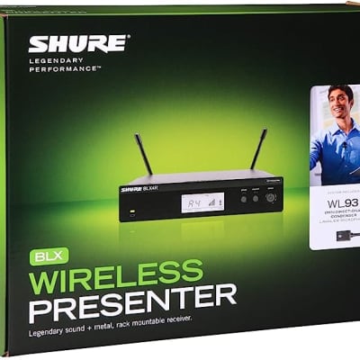 Shure BLX14R/W93-H11 Wireless Presenter Rack Mount System w/ WL93 Lavalier Mic Freq.572-596 MHz image 2