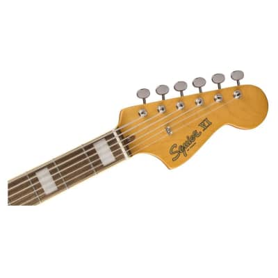 Squier Classic Vibe Bass VI 6-String Right-Handed Electric Guitar with Maple Neck and Indian Laurel Fingerboard (3-Color Sunburst) image 5
