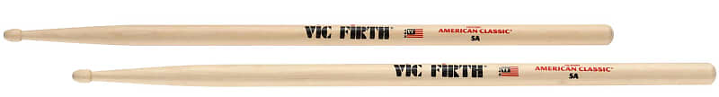 Vic Firth American Classic Drumsticks - 5A - Wood Tip (12-pack) Bundle image 1