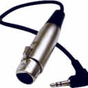 Hosa Female XLR to Angled 1/8" Stereo Cable, 1 Foot