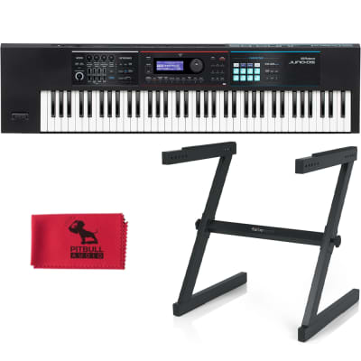 Roland JUNO-DS76 76-Key Synth Keyboard, Velocity-Sensitive w/ Stand & Cloth