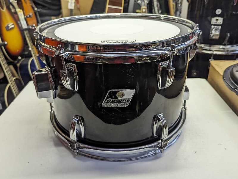 1980s Ludwig USA Rocker 8 X 12" Black Wrap Tom - Looks Really Good - Sounds Excellent! image 1