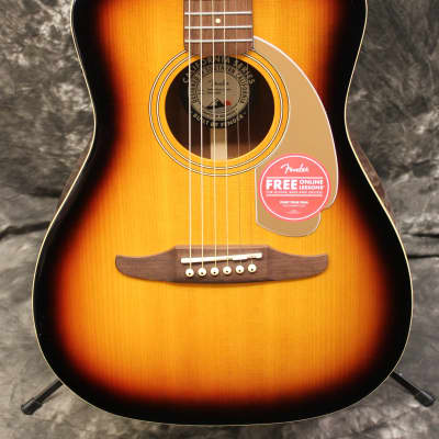 Fender Malibu Player Walnut Fingerboard Acoustic Electric Guitar Sunburst image 2