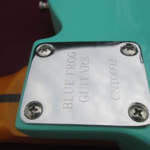Blue Frog Made in the Usa  Single Cutaway Custom Nitro guitar 2015 Sea Foam Green image 18