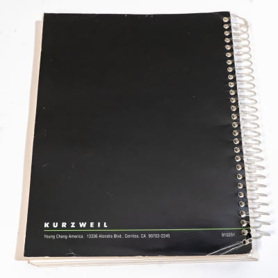 Kurzweil K2500 Series Keyboard Synthesizer Performance Guide Manual image 6