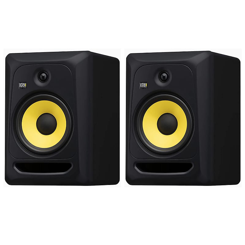 KRK Rokit RP5G4 5 Studio Monitor Speakers w Focusrite Scarlett 2i2 &  Stands