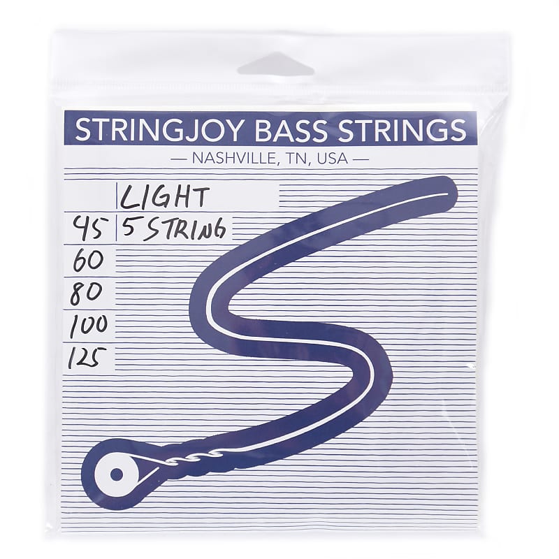 Stringjoy Nickel Long Scale 5-String Bass Guitar Strings - Light (.45 - .125) image 1