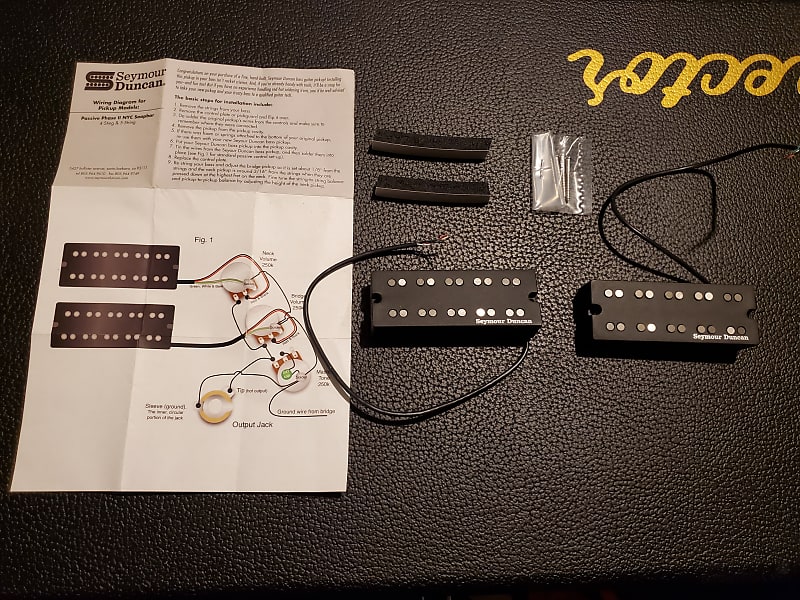 Seymour Duncan NYC black soap bar bass pickups Reverb
